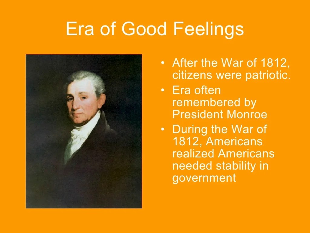 Era feelings 1815 1829 american