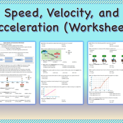 Speed acceleration and velocity worksheet